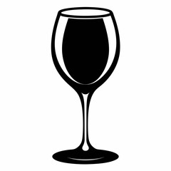 glass isolated on white, wine glass vector illustration, glass of wine vector art, glass of wine silhouette, tea cup vector icon, glass of wine cartoon line art, eps