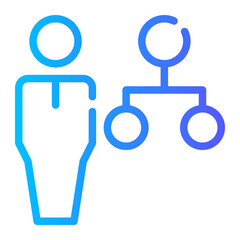 Obraz premium organization gradient icon