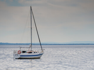 Fototapeta premium Lonely Yacht With A dirty Bottom