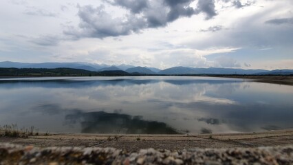 landscape with lake located in Retezat, Romania