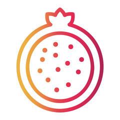 pomegranate Line Gradient Icon