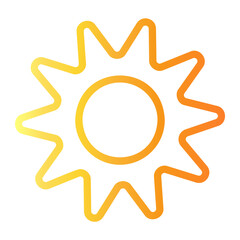 sun Line Gradient Icon