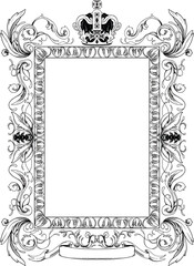Royal pattern border and frame illustration