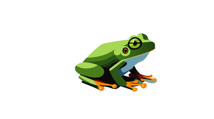 Obraz premium rana verde perfil