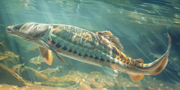 The European sturgeon also known as the beluga Huso huso holds the title of being the largest freshwater fish globally