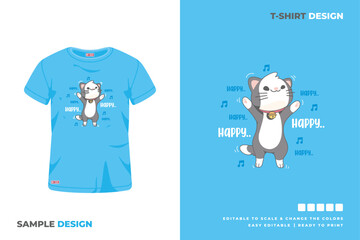 funny cat t shirt design 51