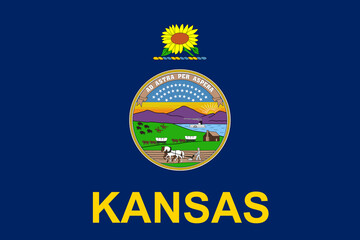 Kansas State Flag background illustration