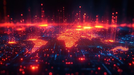 Obraz premium Global e-commerce analytics showing sales distribution, close-up of heatmaps and regional sales data --ar 16:9 --stylize 750 --v 6.1 Job ID: 30c08387-5f63-4f03-9c8f-e9e334b440ae