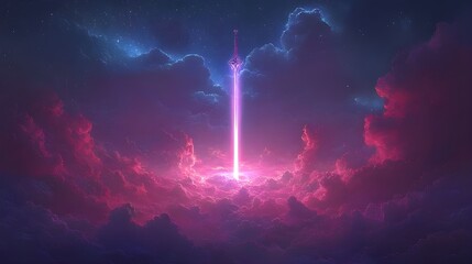 lightning in the sky