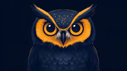 owl on a black