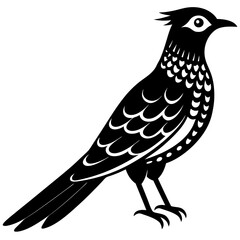  Vector art of cuckoo icon silhouette illustration