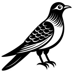 Vector art of cuckoo icon silhouette illustration