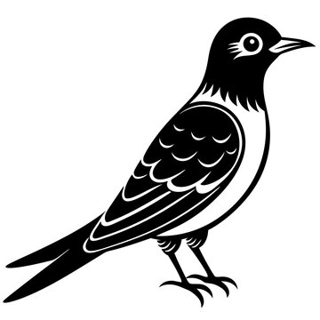 recommend clip art:  Vector art of cuckoo icon silhouette illustration