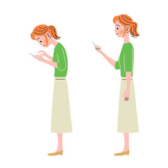 スマホ_女性_姿勢_セット