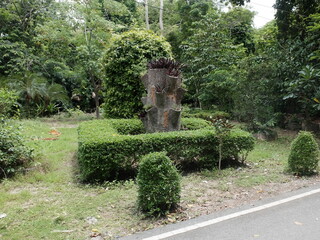 Statue in the park of Muak Lek water fall, Muak Lek district, Saraburi, Thailand.