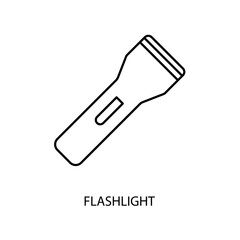 flashlight concept line icon. Simple element illustration. flashlight concept outline symbol design.