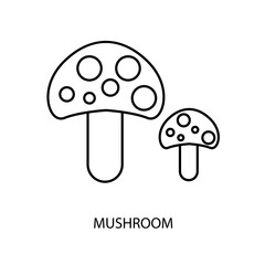 mushroom concept line icon. Simple element illustration.mushroom concept outline symbol design.