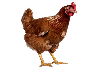 Digital AI electronic brain made from metallic isolated on a transparent or white background.