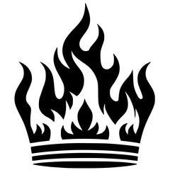 Fiery crown silhouette