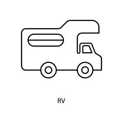 rv concept line icon. Simple element illustration.rv concept outline symbol design.