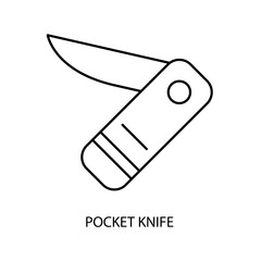 pocket knife concept line icon. Simple element illustration.pocket knife concept outline symbol design.