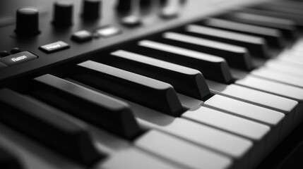 Close-up of a Piano Keyboard