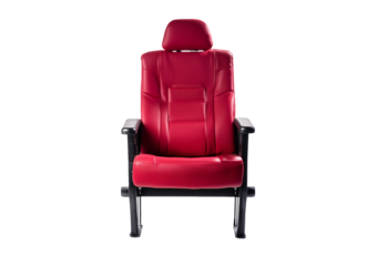 Theater seat, isolated on a transparent or white background