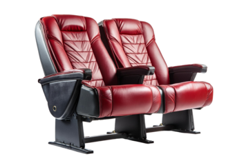 Theater seat, isolated on a transparent or white background