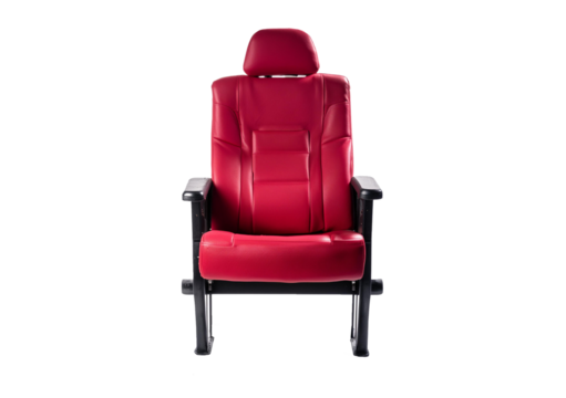 Theater seat, isolated on a transparent or white background