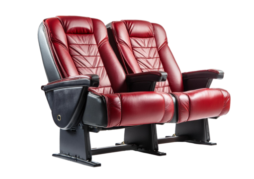 Theater seat, isolated on a transparent or white background