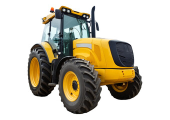 Collection Yellow heavy wheeled tractor 3D isolated on a transparent or white background