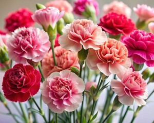Fototapeta premium pink and white tulips