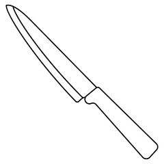 Knife line art icon vector illustration isolated on white background. Editable and scalable for easy printing, banners, posters, picture books, element designs etc