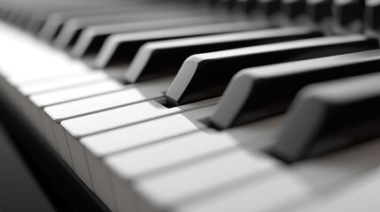 Piano Keys Close Up