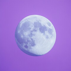 Obraz premium Ethereal Full Moon Against a Purple Sky