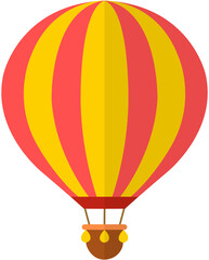 Obraz premium Cartoon Colorful Hot Air Balloon