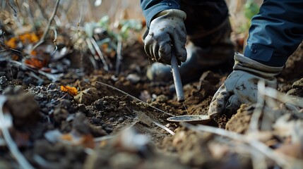 Fototapeta premium Experiences with detecting metal at historical places and complete results