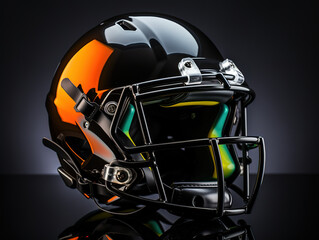 Fototapeta premium Exceptional American football player wearing equipment