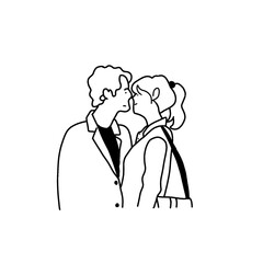 Illustration couple man and women