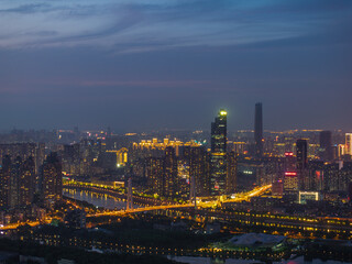 Obraz premium Skyline view of Wuhan City landmark