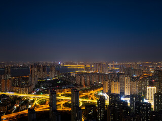 Obraz premium Skyline view of Wuhan City landmark