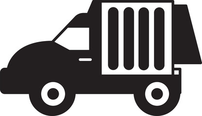 Trash Truck Glyph Icon