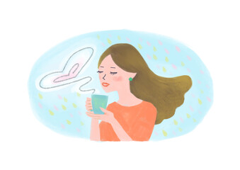 コーヒーブレイク　女性