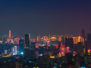 Obraz premium Skyline view of Wuhan City landmark