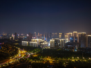 Obraz premium Skyline view of Wuhan City landmark