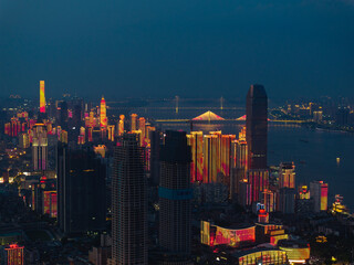 Obraz premium Skyline view of Wuhan City landmark