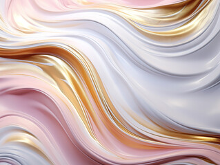 Obraz premium Exceptional Bright Gold Wave Art Illustration on White Background