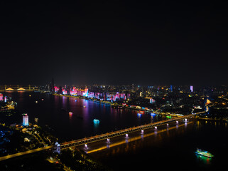 Skyline view of Wuhan City landmark