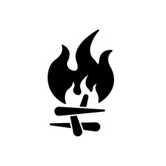 campfire concept line icon. Simple element illustration. campfire concept outline symbol design.