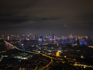 Obraz premium Skyline view of Wuhan City landmark